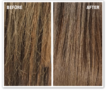 split ends before and after cut