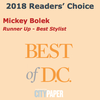 Mickey Bolek Best Hair Stylist 2018 Runner Up” width=